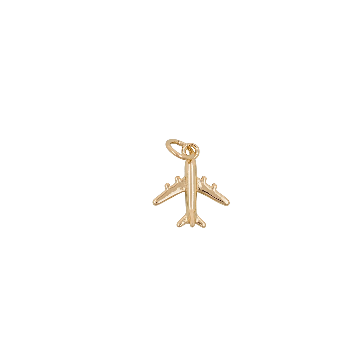 Gold Airplane Charm