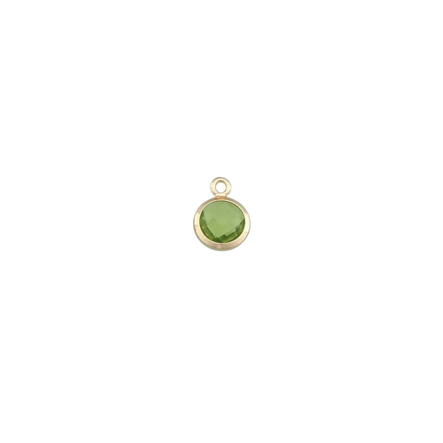Round Birthstone Charm