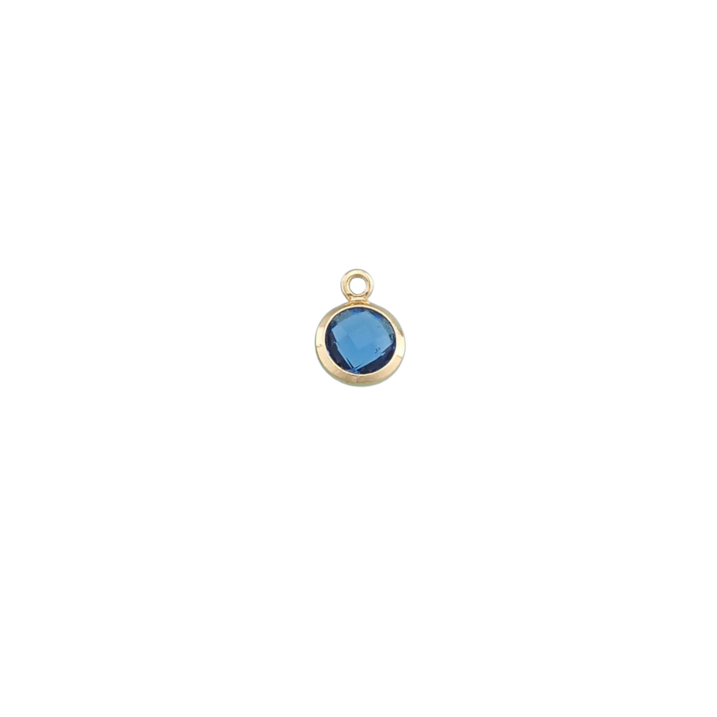 Round Birthstone Charm