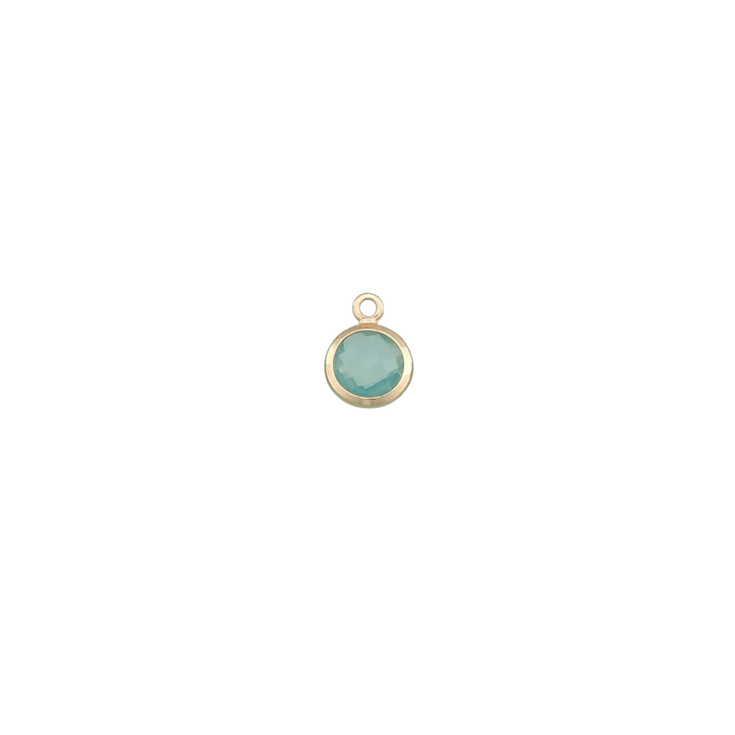 Round Birthstone Charm