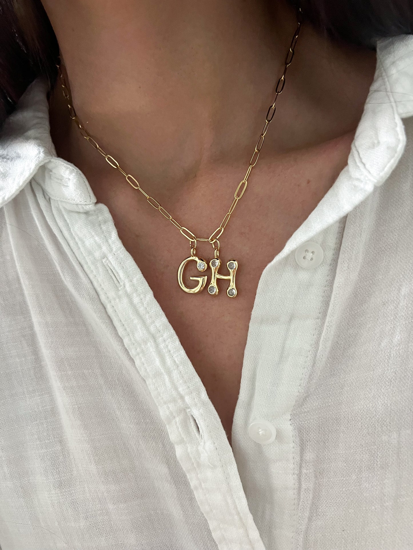 Diamond Initial Necklace