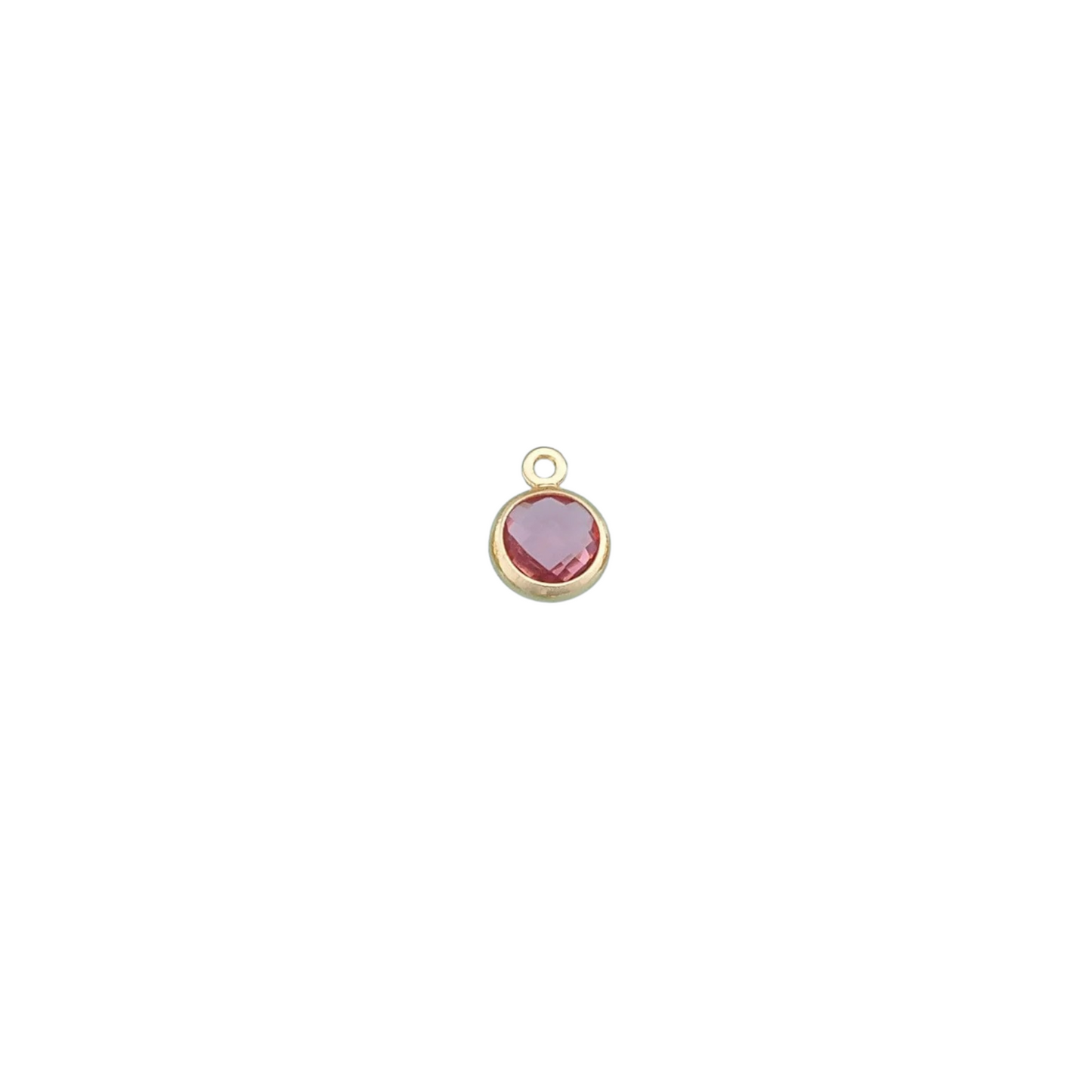 Round Birthstone Charm