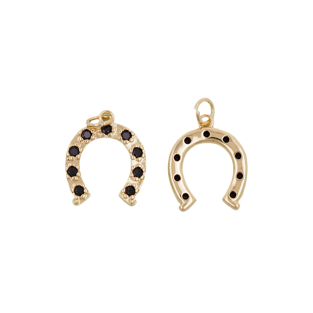 Black Horseshoe Charm