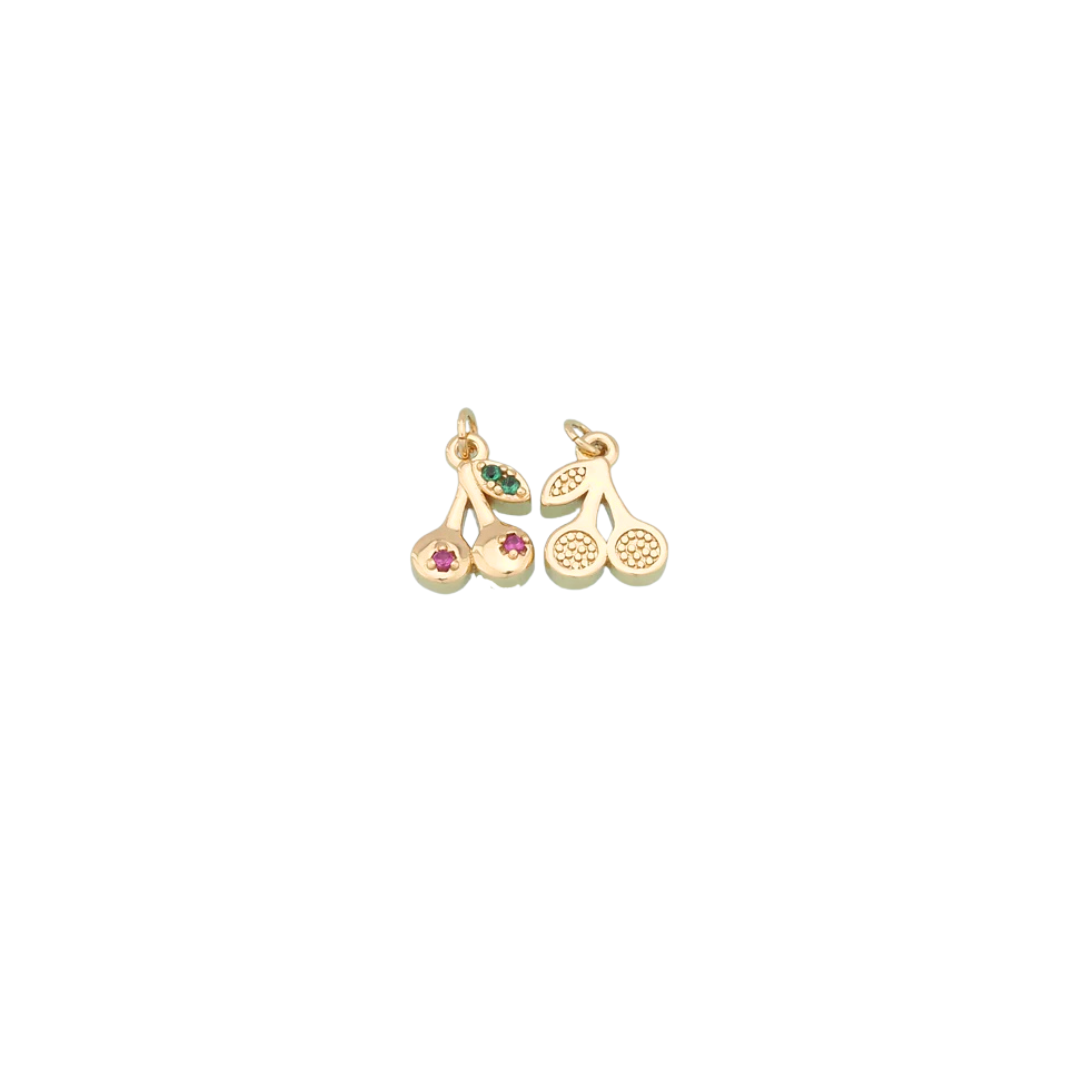 Gold Cherry Charm