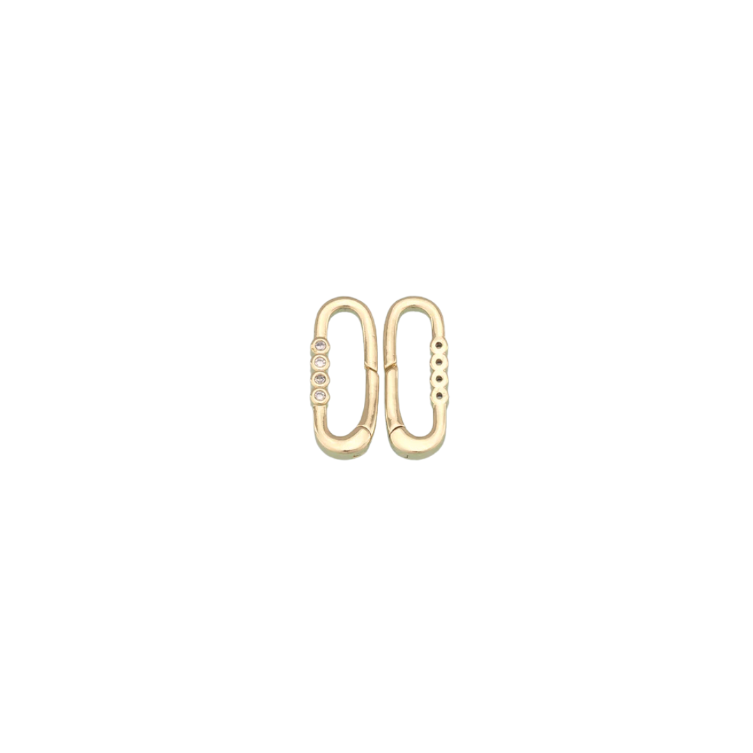 Diamond Oval Clasp