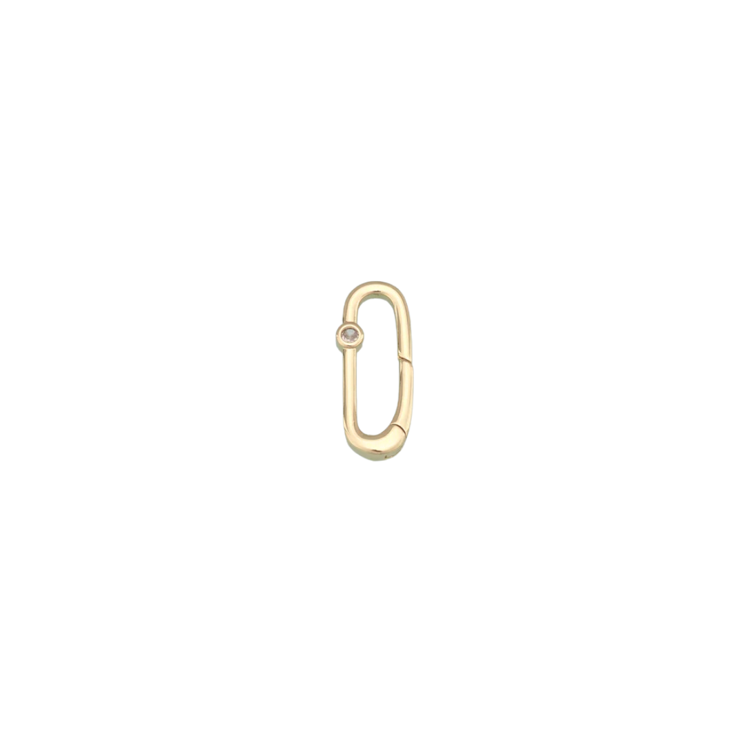 Diamond Oval Clasp