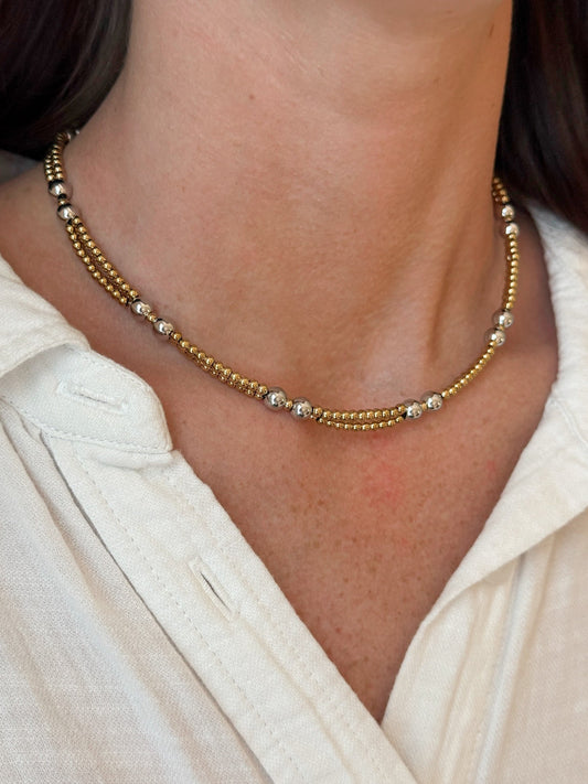 Two-Toned Beaded Necklace