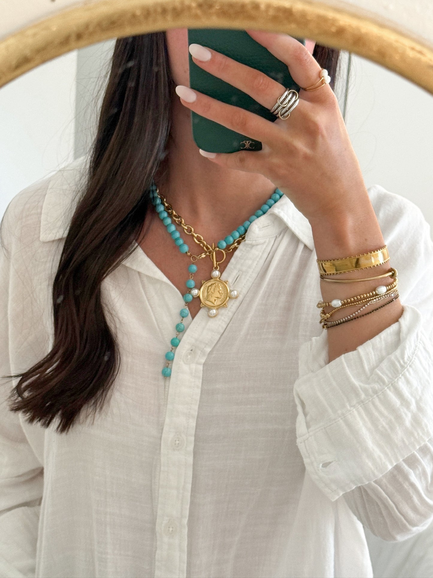 Turquoise Lariat Necklace