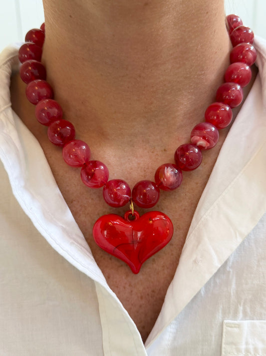 Beaded Heart Necklace