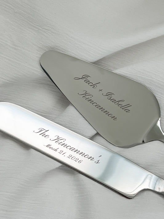 Custom Cake Knife Set