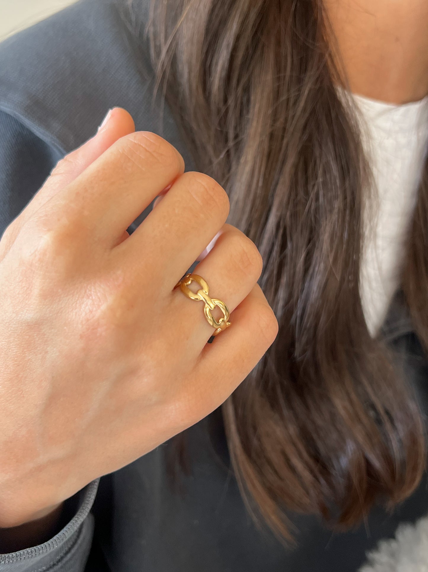 Dainty Paperclip Ring