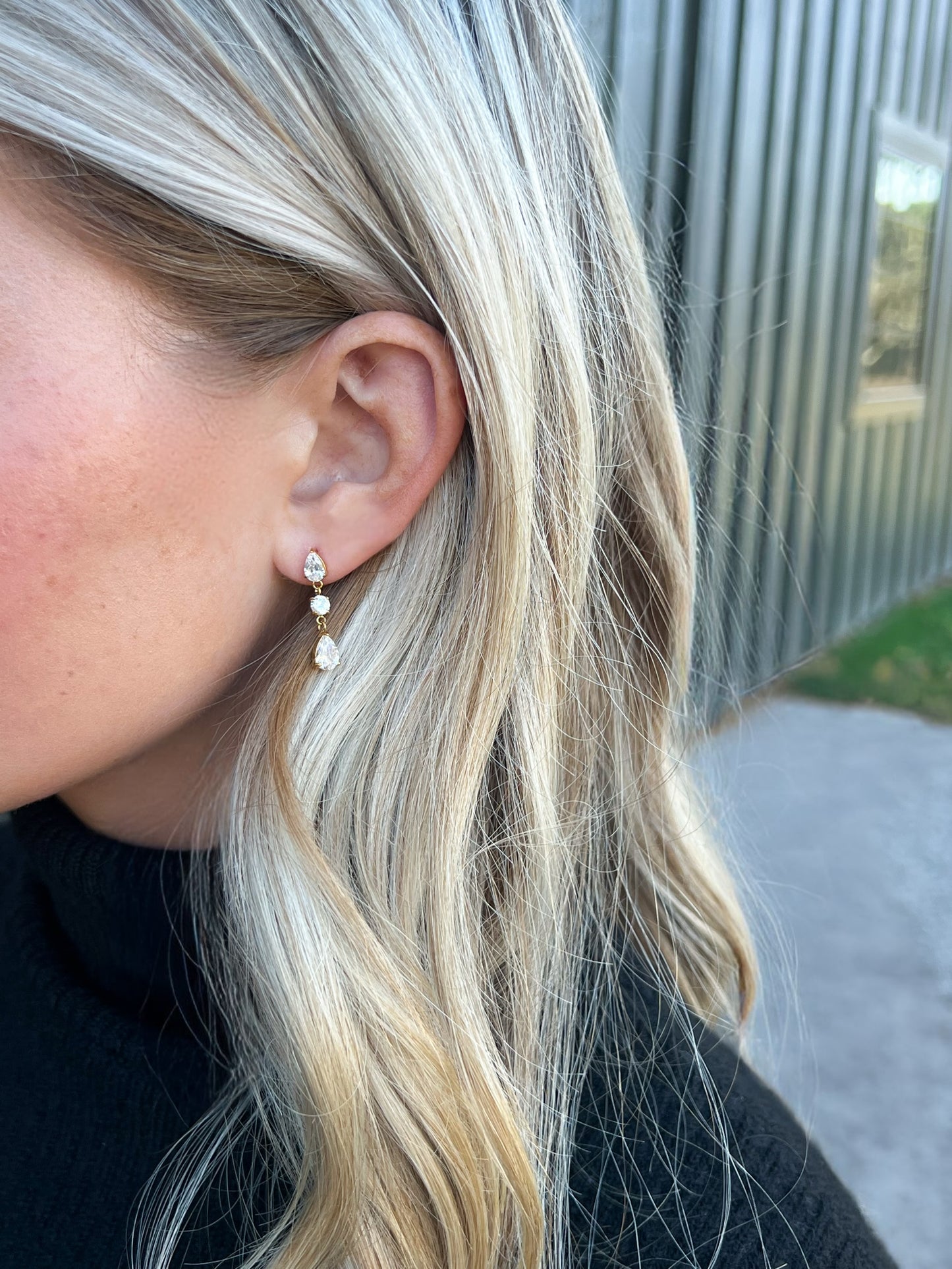 Diamond Drop Studs