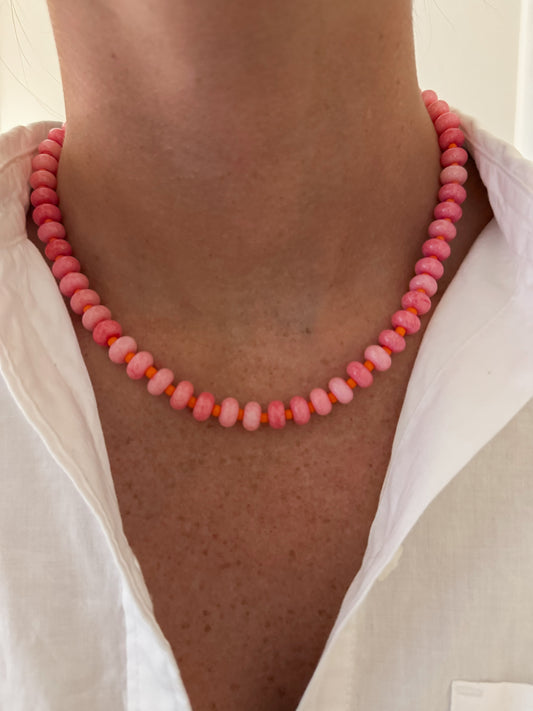 Watermelon Beaded Necklace