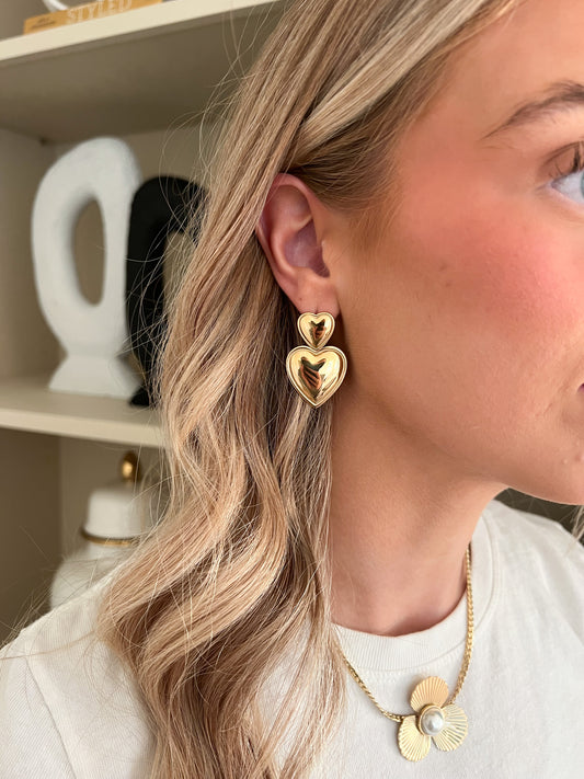 Double Heart Earrings