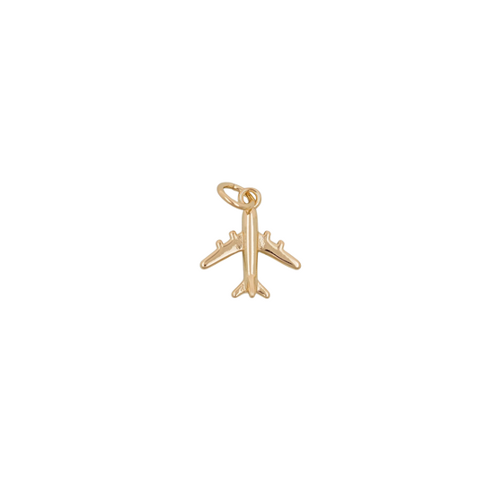 Gold Airplane Charm