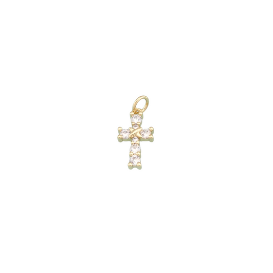Mini Diamond Cross Charm