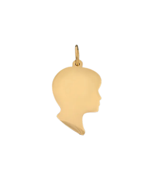 Engraving Silhouette Blank Charm