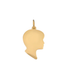 Engraving Silhouette Blank Charm
