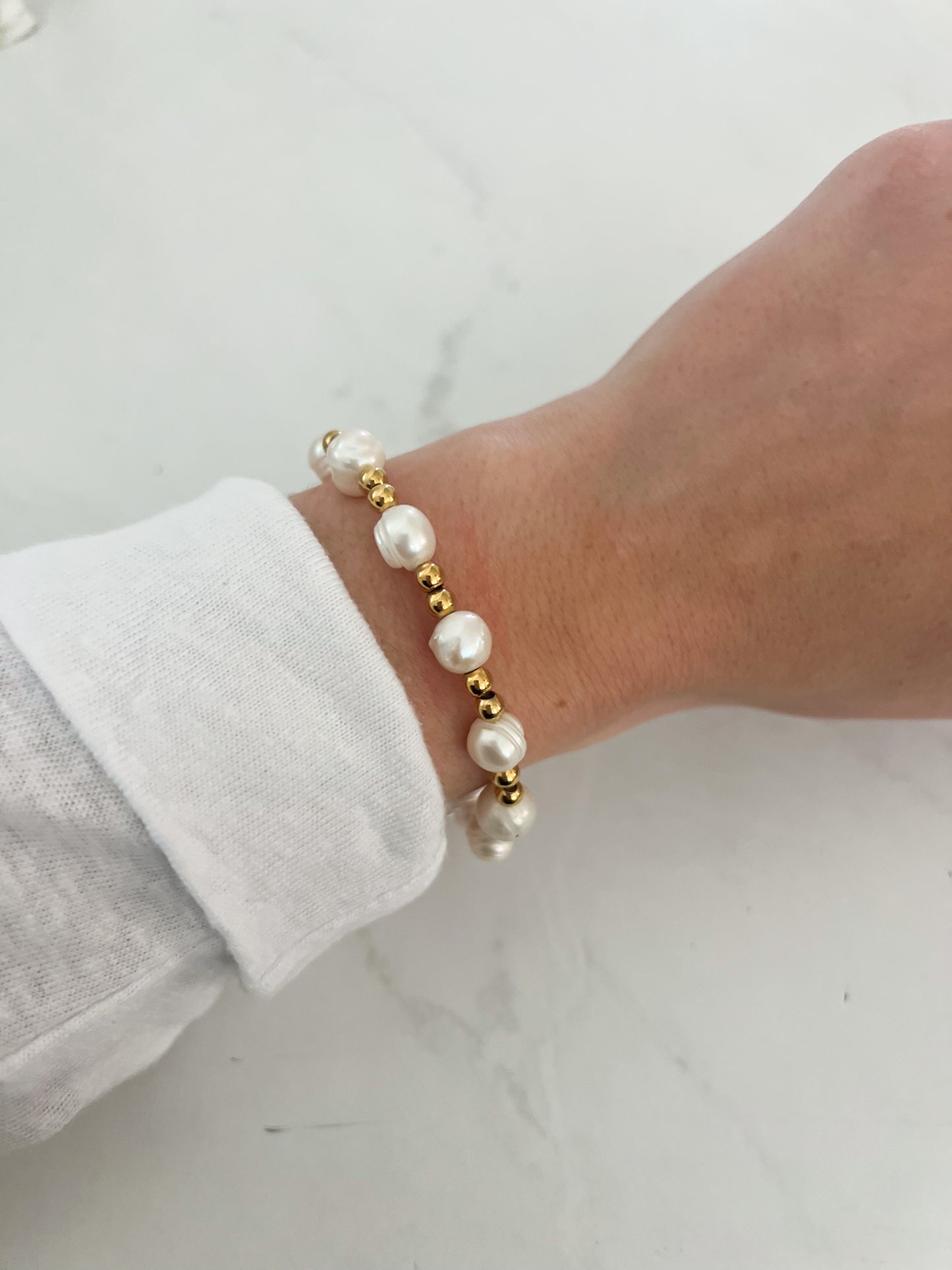 White Pearl Bracelet