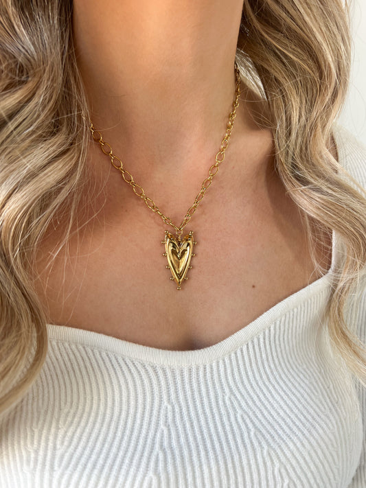 Retro Heart Necklace