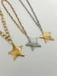 Antique Gold Star Necklace