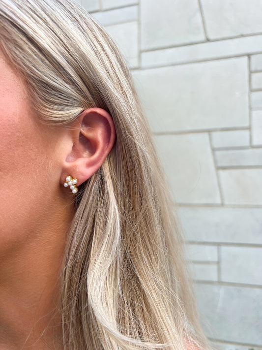 Pearl Cross Studs