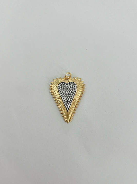 Two-Toned Heart Charm