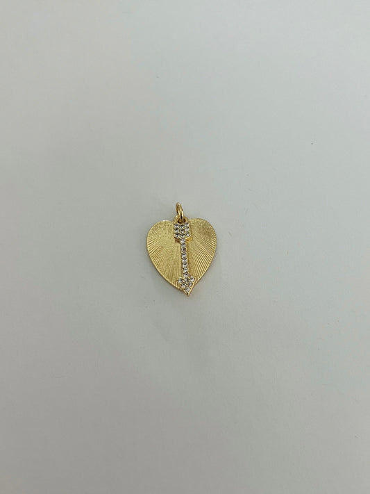 Arrow Heart Charm