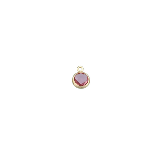 Round Birthstone Charm