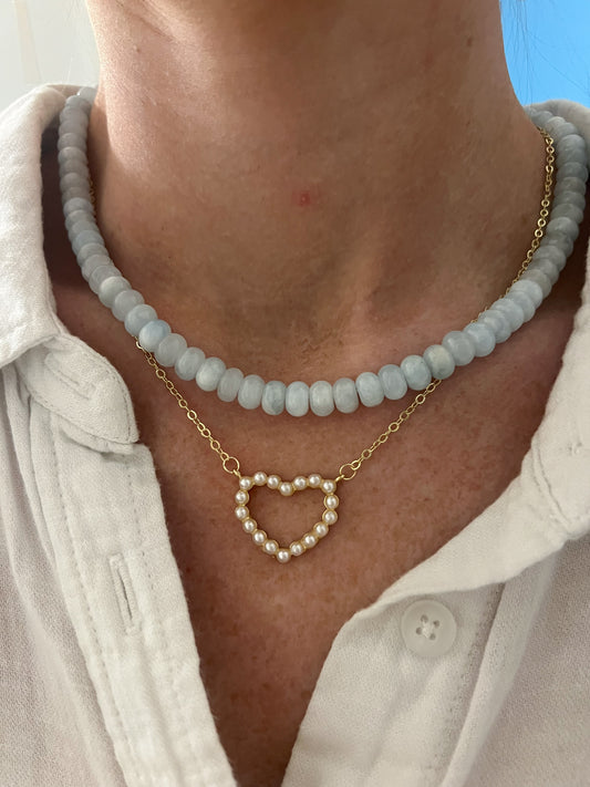 Pearl Heart Necklace