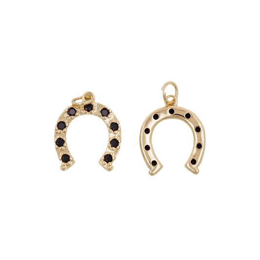 Black Horseshoe Charm