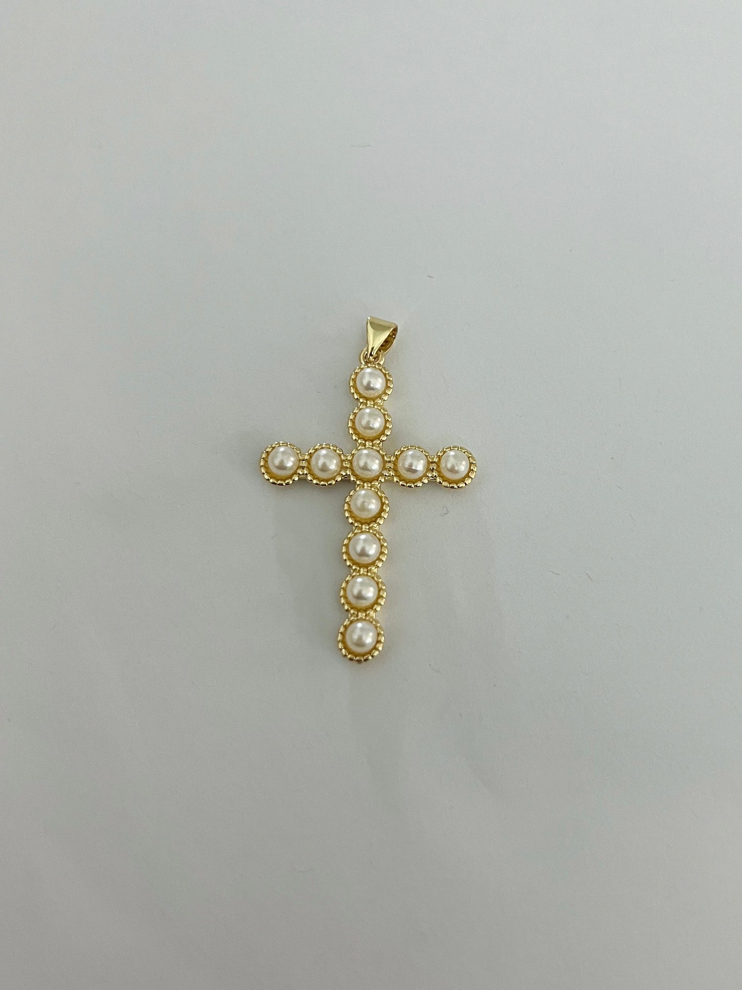 Mother of Pearl Cross Charm