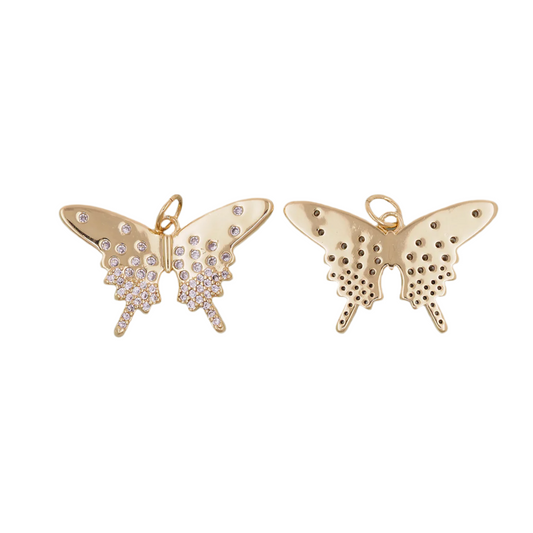 Diamond Butterfly Charm