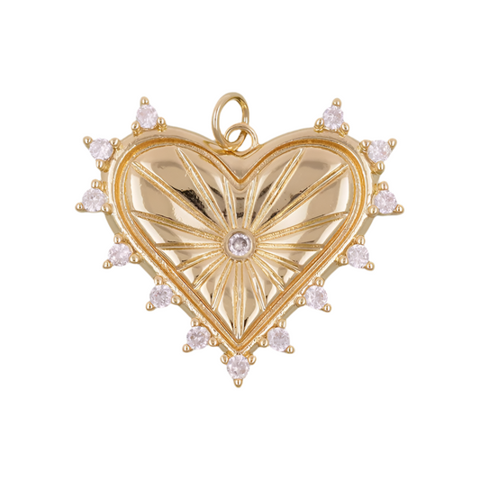 Diamond Heart Charm
