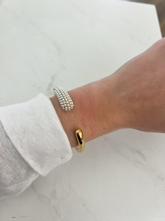 Gold Pearl Cuff