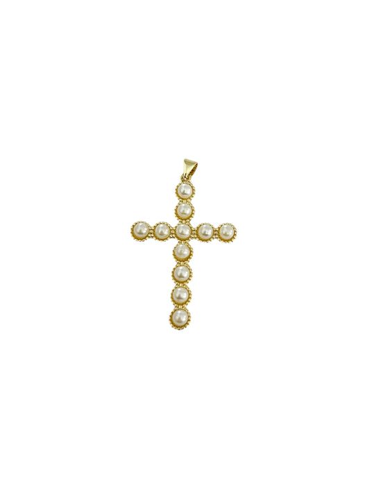 Mother of Pearl Cross Charm