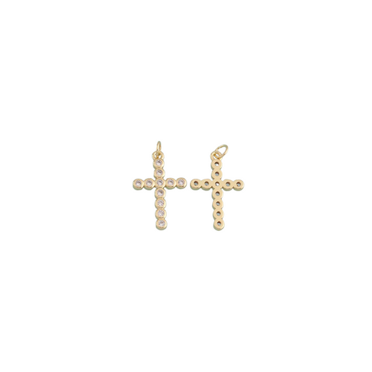Pave Cross Charm