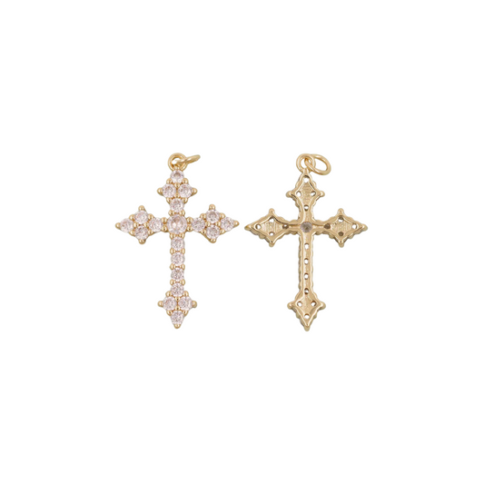 Diamond Cross Charm