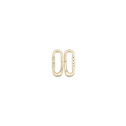 Diamond Oval Clasp