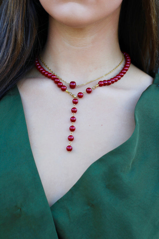 Colored Lariat Necklace