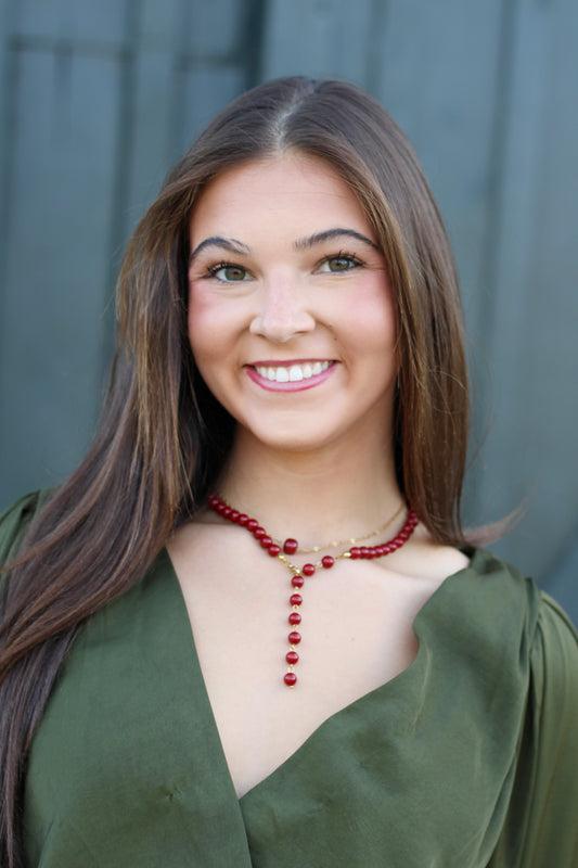 Colored Lariat Necklace