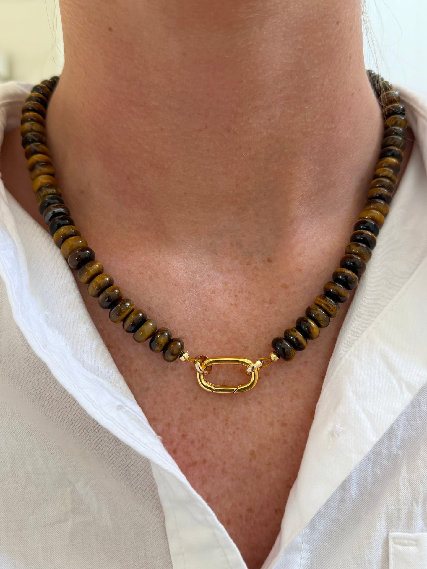 Tiger Eye Beaded Necklace