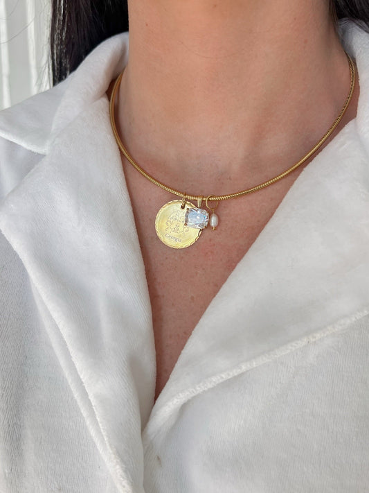 Collared Engraved Necklace