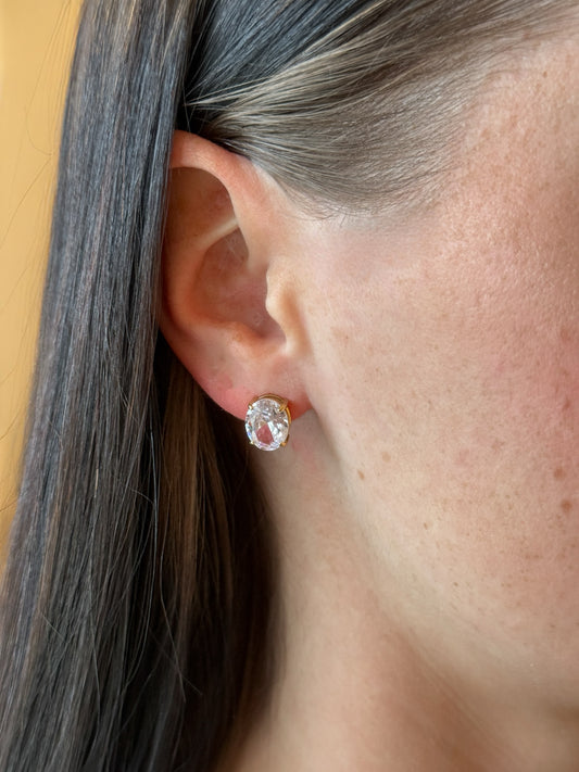 Oval Diamond Studs