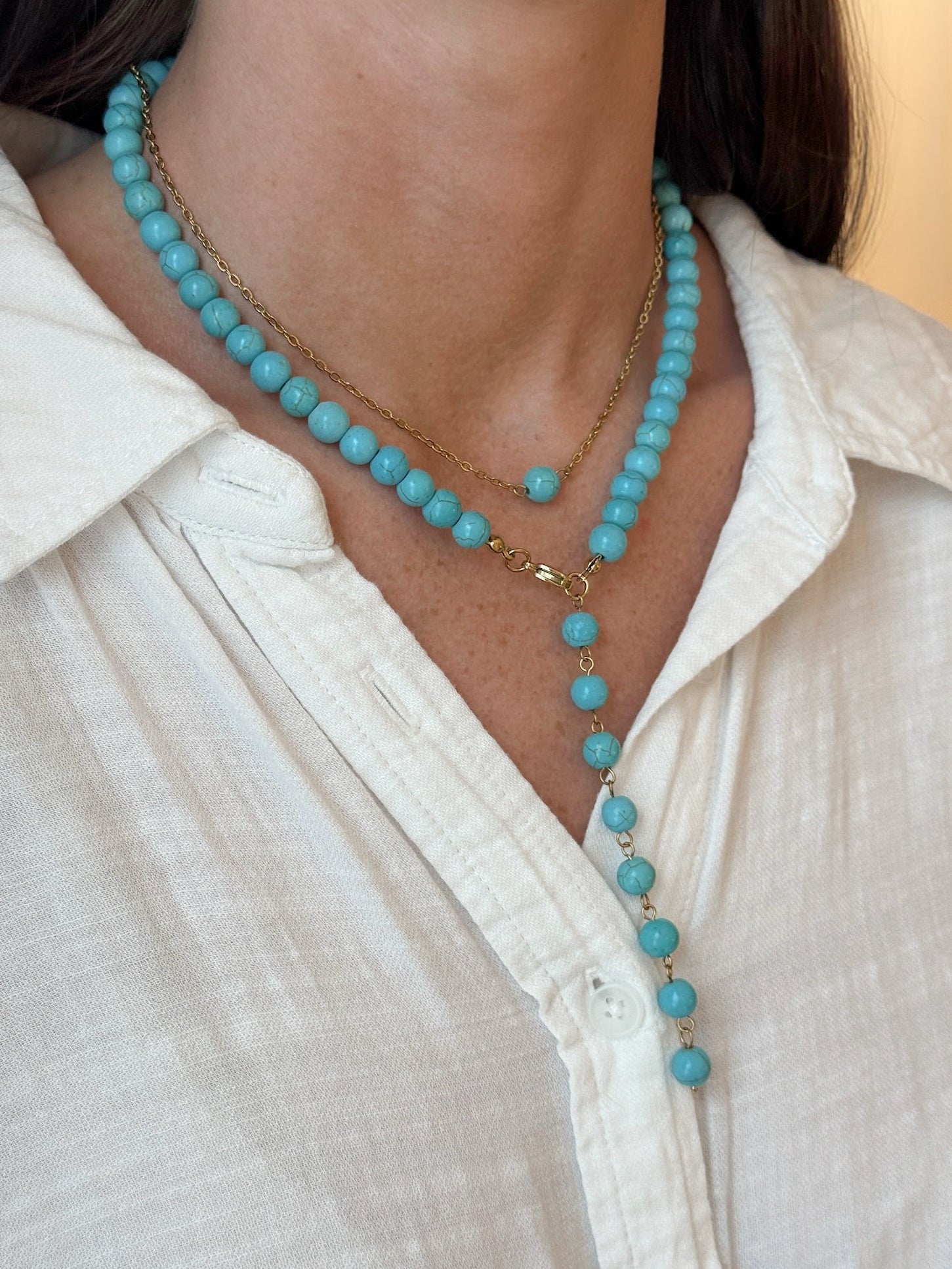 Turquoise Lariat Necklace