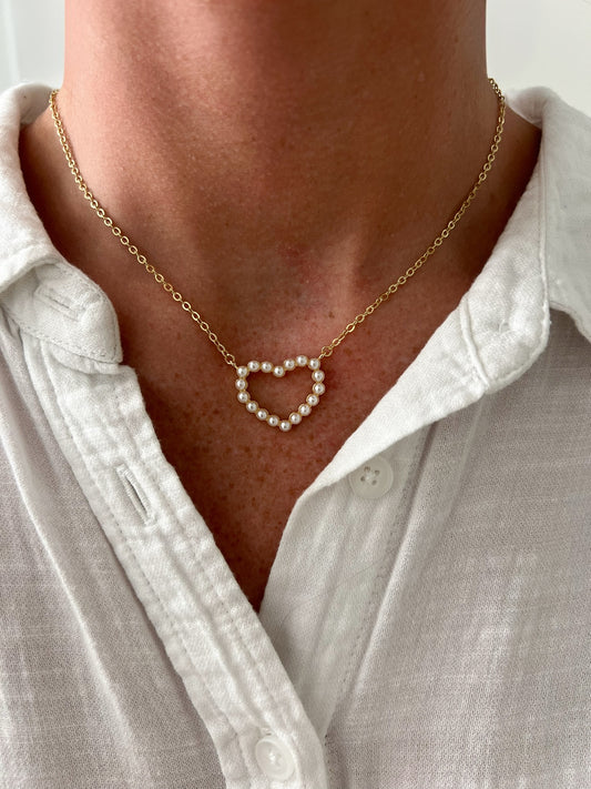 Pearl Heart Necklace