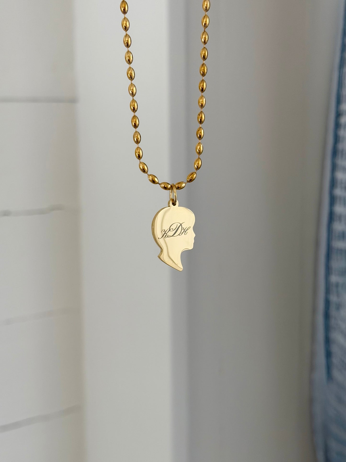 Engraving Silhouette Blank Charm