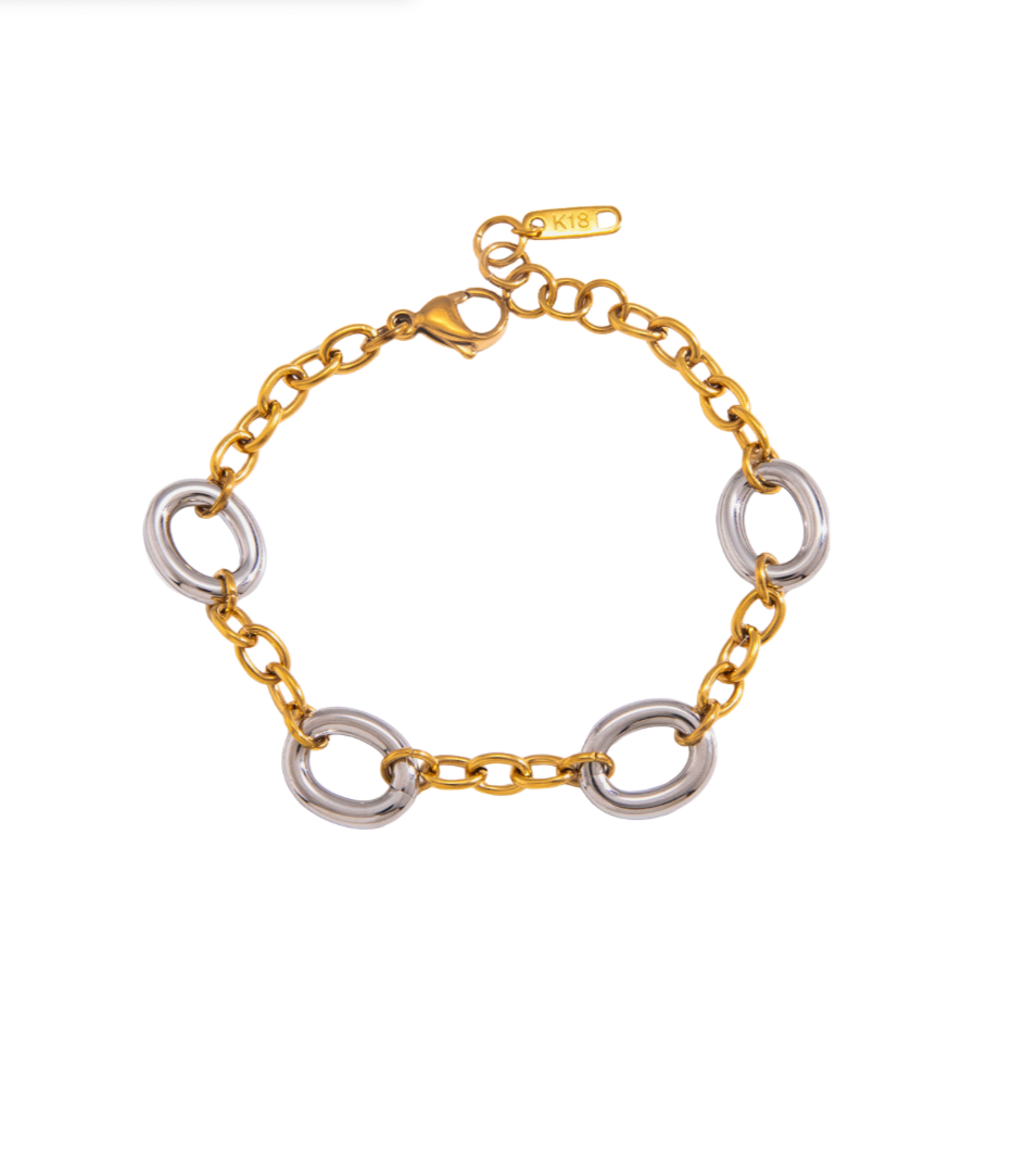 Two-Toned Circle Bracelet