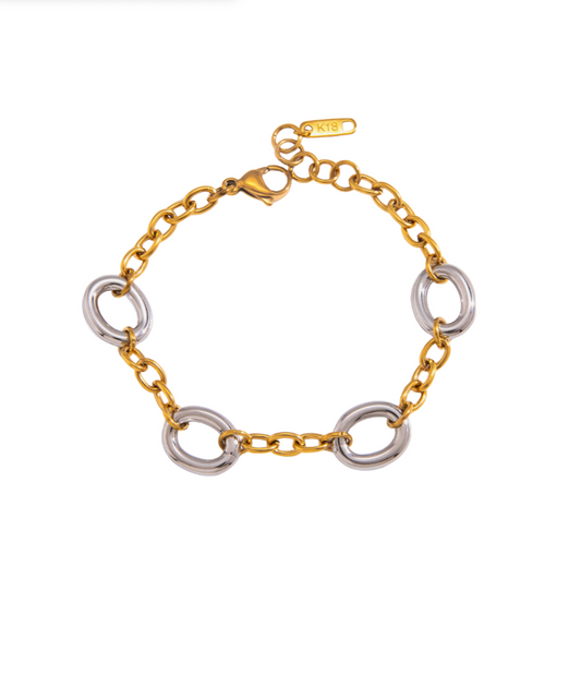 Two-Toned Circle Bracelet