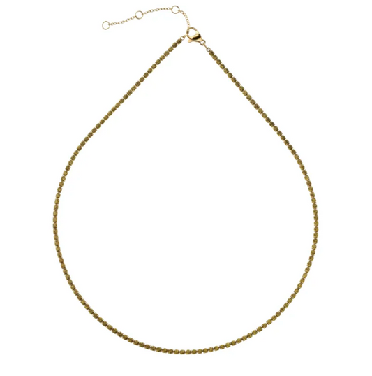 Jill Tennis Necklace - Green